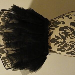Steve Madden Black Tulle Strapless Top